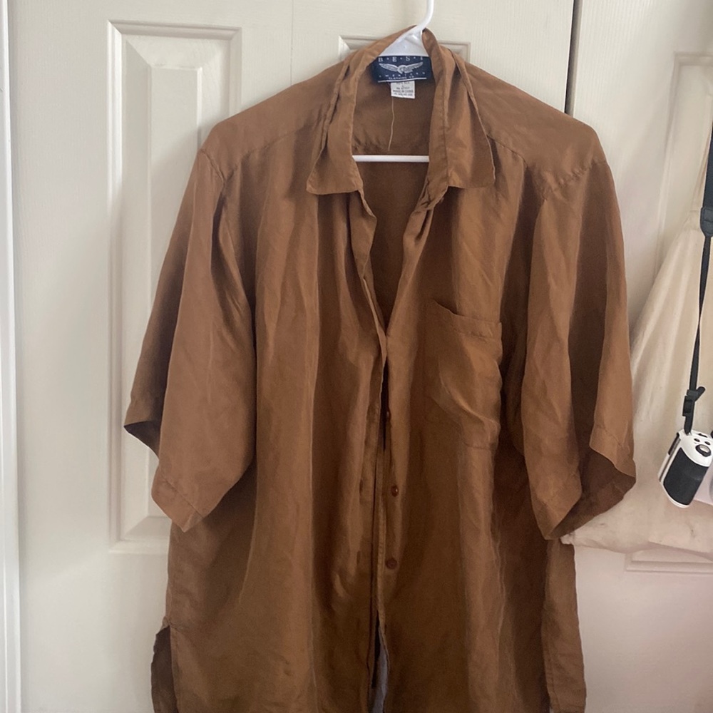 American Eagle Short Sleeve Button Down